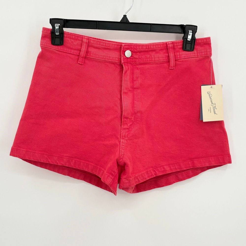 Universal Thread Red Denim Sailor Shorts High Rise Size 10 NWT Z9677G